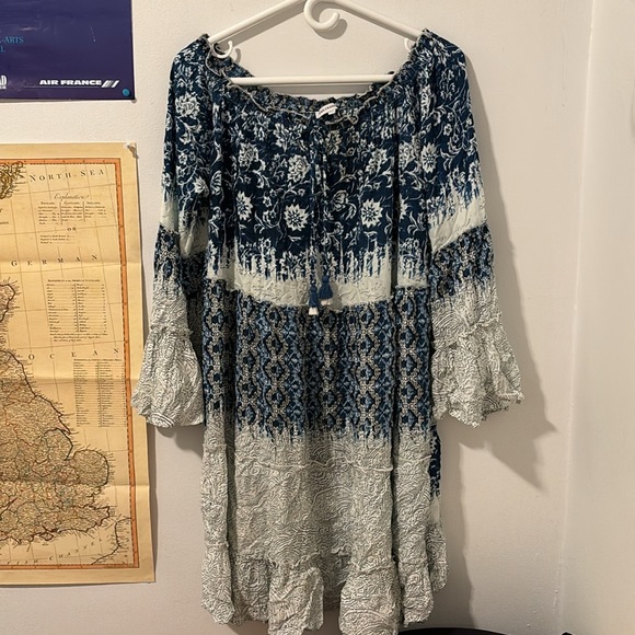 White and bleu dress - San Francisco - Picture 1 of 3